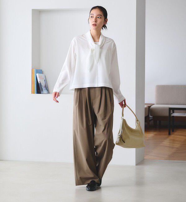 BEAUTY&YOUTH UNITED ARROWS「【WEB限定 Wardrobe DAILY MINIMAL】スカーフ ボウタイブラウス ウォッシャブル」|シャツ・ブラウス|