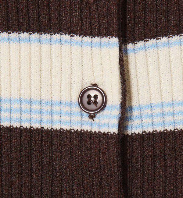 BEAUTY&YOUTH UNITED ARROWS「【WEB限定 Wardrobe DAILY MINIMAL】ボーダー ペプラムニットカーディガン」|カーディガン|