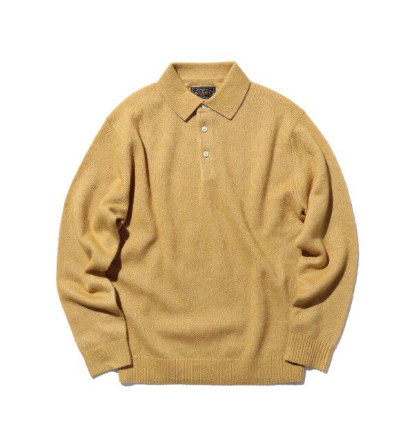 BEAMS PLUS「Knit Polo 9G Wool Silk Shaggy Yarn」|ポロシャツ|GOLD