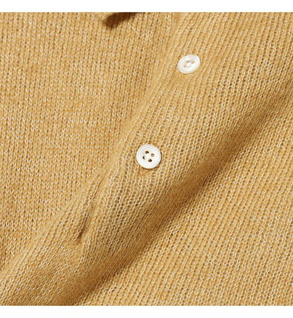BEAMS PLUS「Knit Polo 9G Wool Silk Shaggy Yarn」|ポロシャツ|