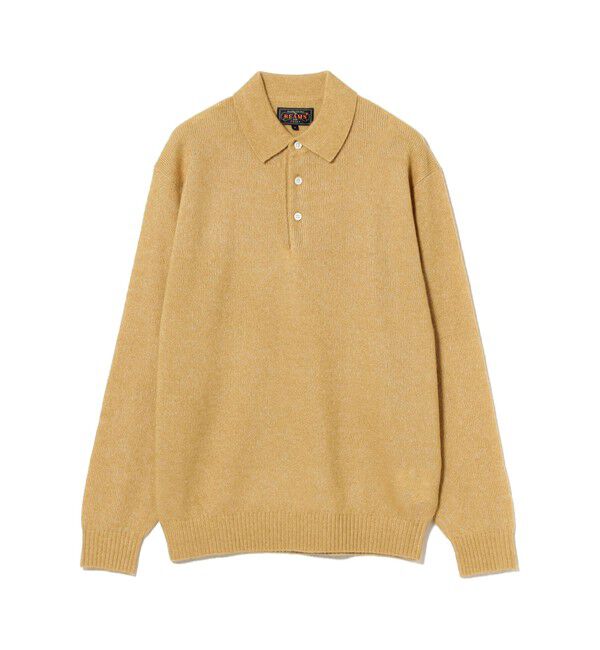 BEAMS PLUS「Knit Polo 9G Wool Silk Shaggy Yarn」|ポロシャツ|