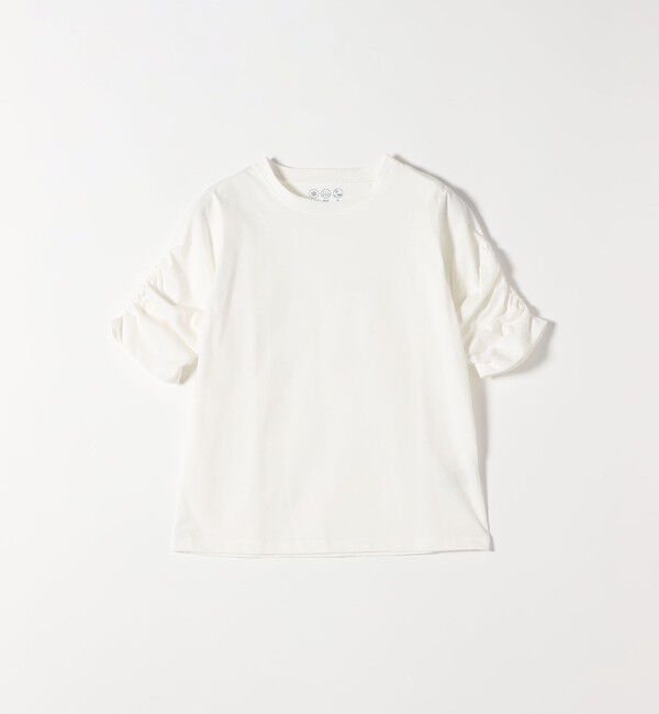 SHIPS any「SHIPS any:〈UVカット/接触冷感/吸水速乾/洗濯機可能〉USAコットン ギャザー TEE」|Tシャツ・カットソー|
