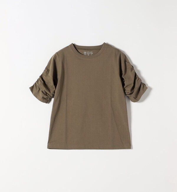 SHIPS any「SHIPS any:〈UVカット/接触冷感/吸水速乾/洗濯機可能〉USAコットン ギャザー TEE」|Tシャツ・カットソー|