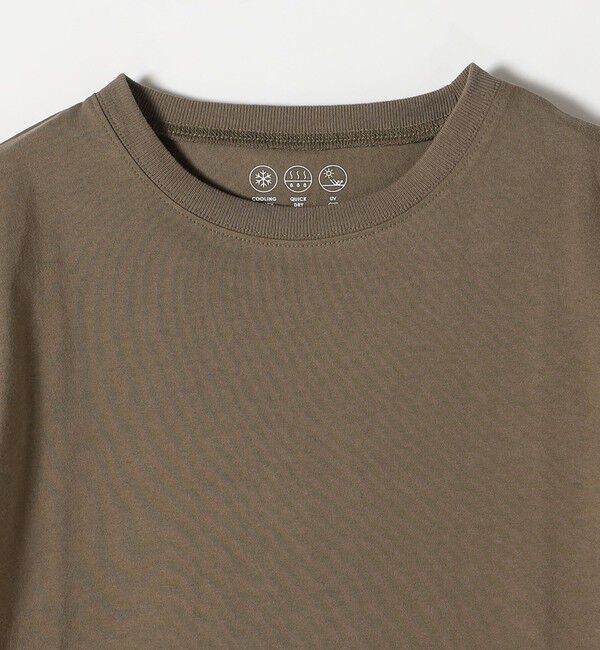 SHIPS any「SHIPS any:〈UVカット/接触冷感/吸水速乾/洗濯機可能〉USAコットン ギャザー TEE」|Tシャツ・カットソー|