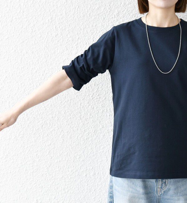 SHIPS any「SHIPS any:〈UVカット/接触冷感/吸水速乾/洗濯機可能〉USAコットン ギャザー TEE」|Tシャツ・カットソー|