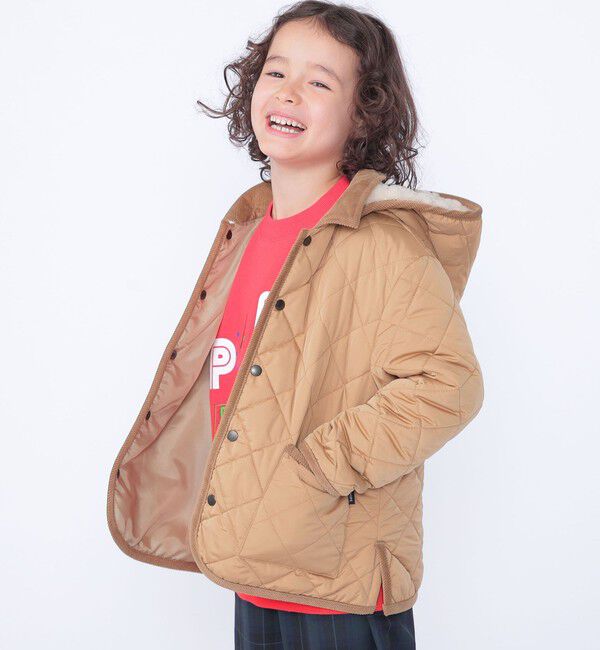 SHIPS KIDS「SHIPS KIDS:100～130cm /〈手洗い可能〉キルト フード ジャケット」|ブルゾン・スタジャン|