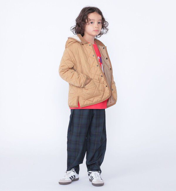 SHIPS KIDS「SHIPS KIDS:100～130cm /〈手洗い可能〉キルト フード ジャケット」|ブルゾン・スタジャン|