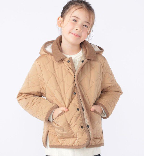 SHIPS KIDS「SHIPS KIDS:100～130cm /〈手洗い可能〉キルト フード ジャケット」|ブルゾン・スタジャン|