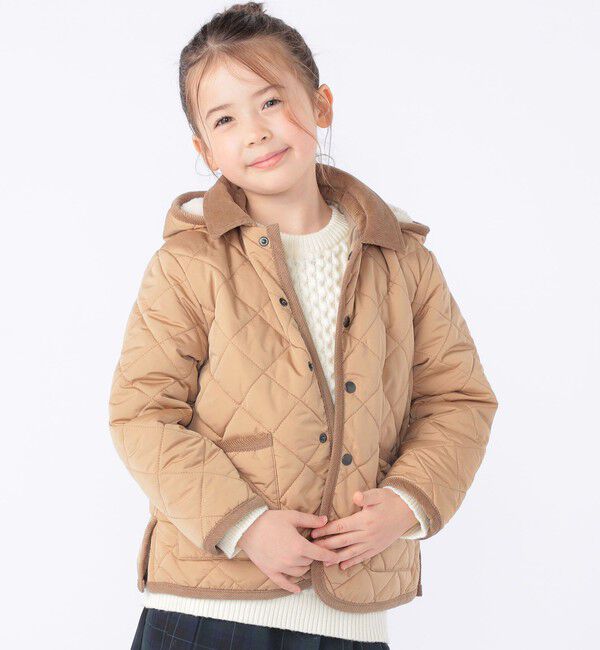 SHIPS KIDS「SHIPS KIDS:100～130cm /〈手洗い可能〉キルト フード ジャケット」|ブルゾン・スタジャン|