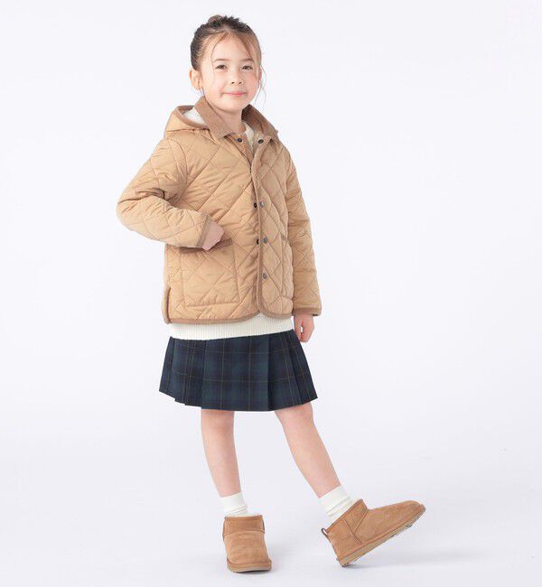 SHIPS KIDS「SHIPS KIDS:100～130cm /〈手洗い可能〉キルト フード ジャケット」|ブルゾン・スタジャン|