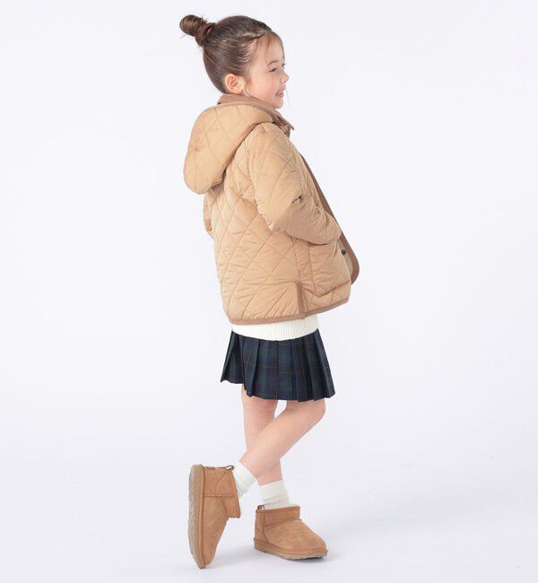 SHIPS KIDS「SHIPS KIDS:100～130cm /〈手洗い可能〉キルト フード ジャケット」|ブルゾン・スタジャン|