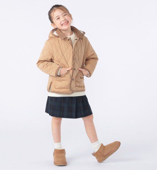 SHIPS KIDS「SHIPS KIDS:100～130cm /〈手洗い可能〉キルト フード ジャケット」|ブルゾン・スタジャン|