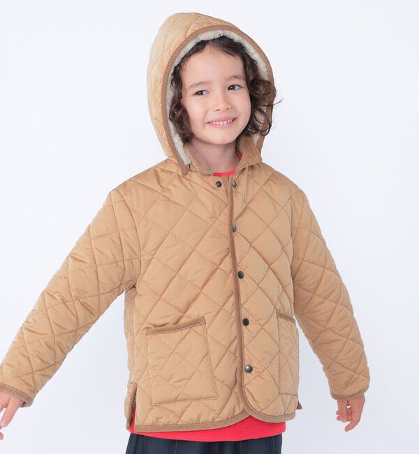 SHIPS KIDS「SHIPS KIDS:100～130cm /〈手洗い可能〉キルト フード ジャケット」|ブルゾン・スタジャン|