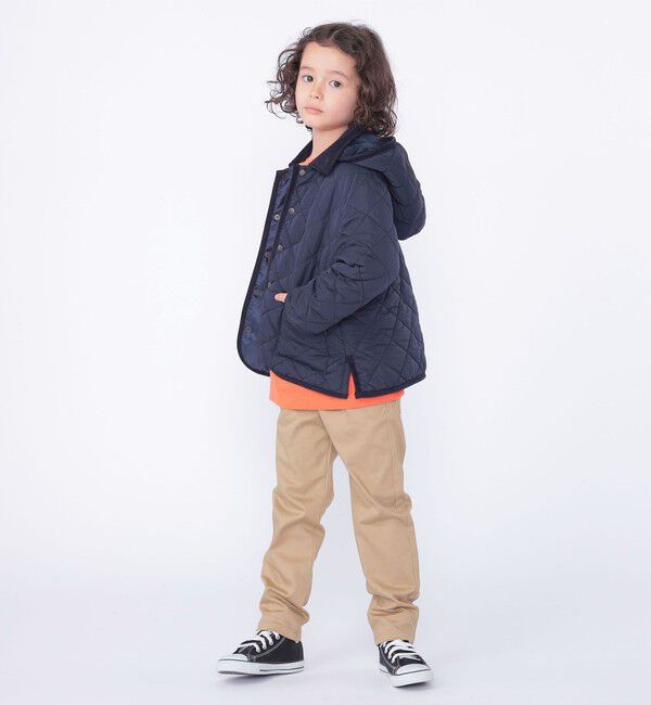 SHIPS KIDS「SHIPS KIDS:100～130cm /〈手洗い可能〉キルト フード ジャケット」|ブルゾン・スタジャン|