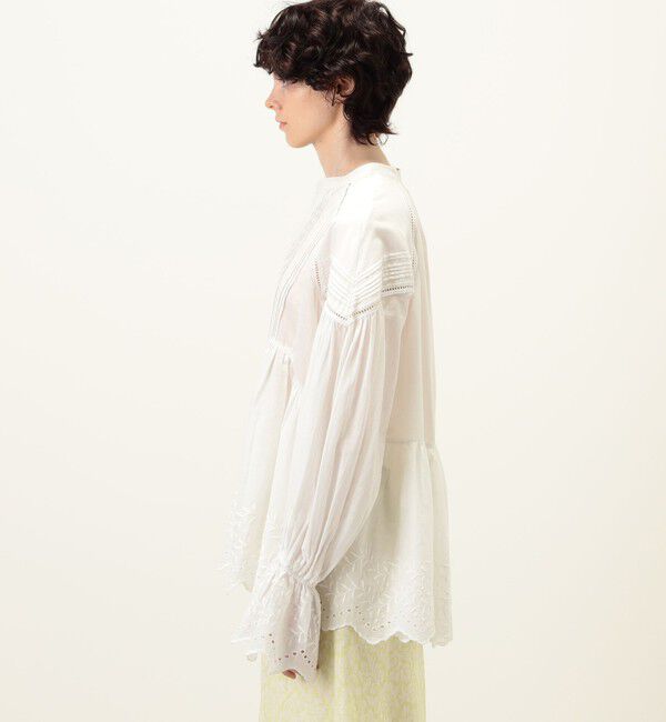 TOMORROWLAND BUYING WEAR「ne Quittez pas Cotton Voile Gather ブラウス」|シャツ・ブラウス|