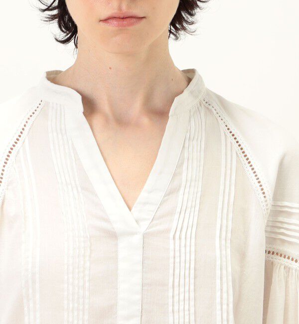 TOMORROWLAND BUYING WEAR「ne Quittez pas Cotton Voile Gather ブラウス」|シャツ・ブラウス|