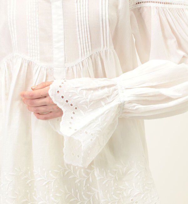 TOMORROWLAND BUYING WEAR「ne Quittez pas Cotton Voile Gather ブラウス」|シャツ・ブラウス|