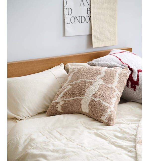 journal standard Furniture「《予約》CHENILLE YARN ABSTRACT CUSHION COVER」|クッション・クッションカバー|ベージュ