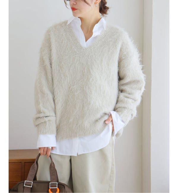 JOURNAL STANDARD「《予約》シャギーVネックプルオーバー」|ニット・セーター|