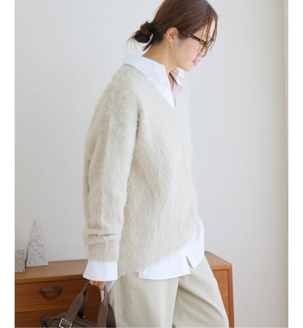 JOURNAL STANDARD「《予約》シャギーVネックプルオーバー」|ニット・セーター|