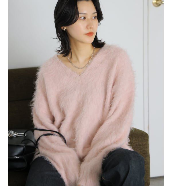 JOURNAL STANDARD「《予約》シャギーVネックプルオーバー」|ニット・セーター|ピンク