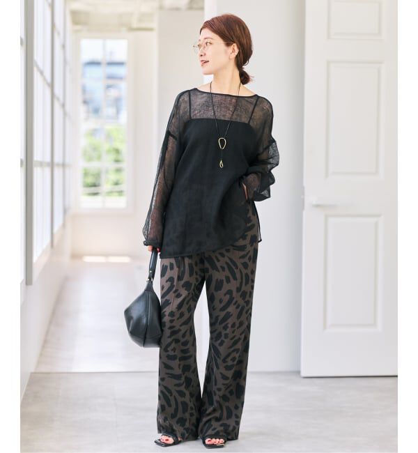 Spick and Span「《新色有り / 追加》メッシュリネンルーズプルオーバー」|シャツ・ブラウス|