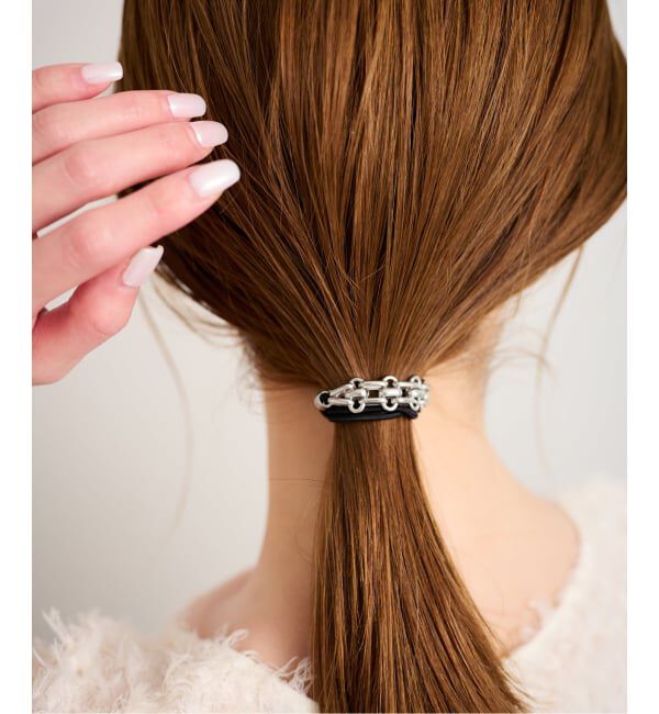 U by SPICK&SPAN「heyep / ヘイップ Chunky Chain Hair Ties 3piece」|その他|