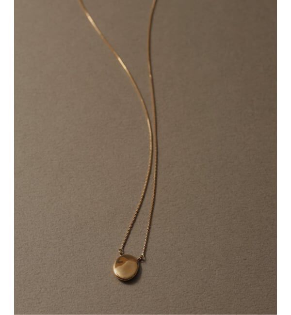 Lilas by Spick&Span「《WEB限定予約》10mmオーバルニュアンスモチーネックレス K10」|ネックレス|ゴールド