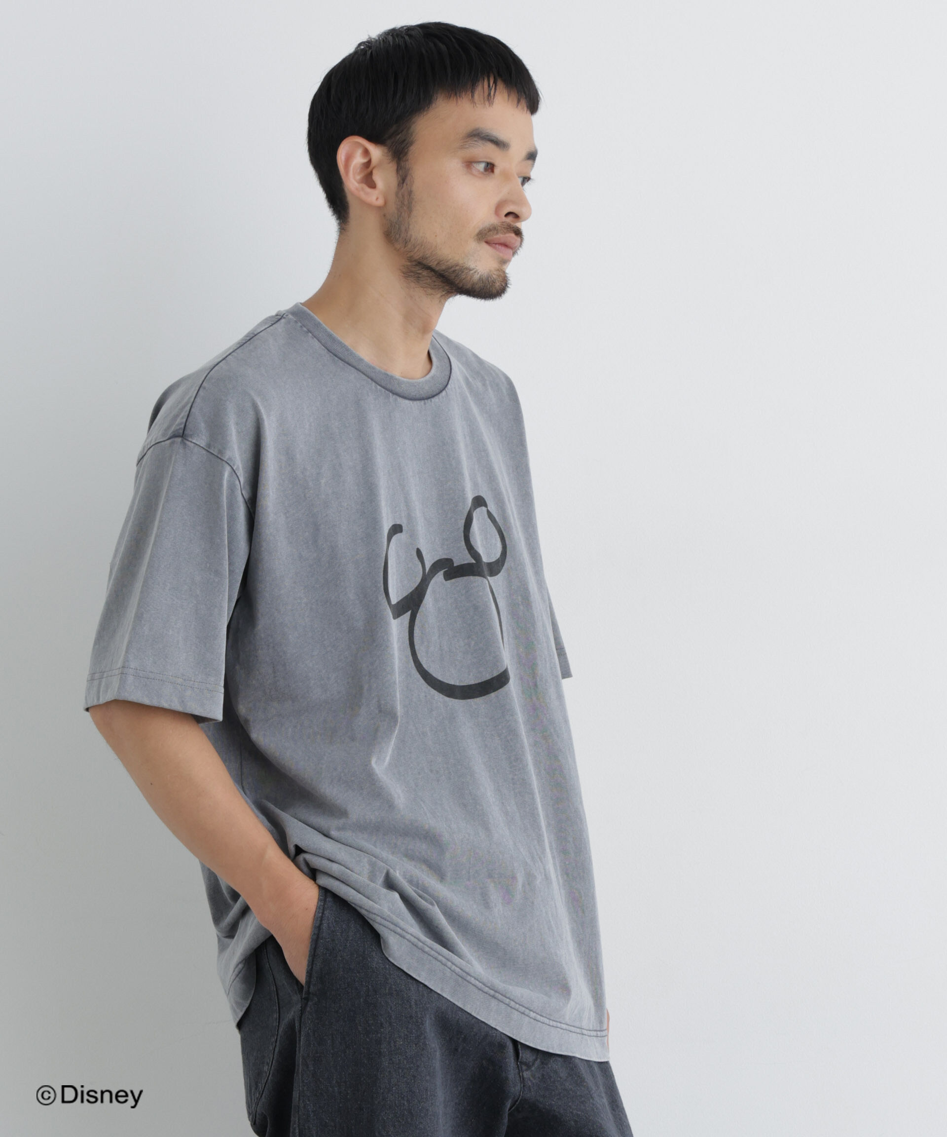NANO universe「NANO&times;DISNEY ミッキーマウス フェードTシャツ」|Tシャツ・カットソー|