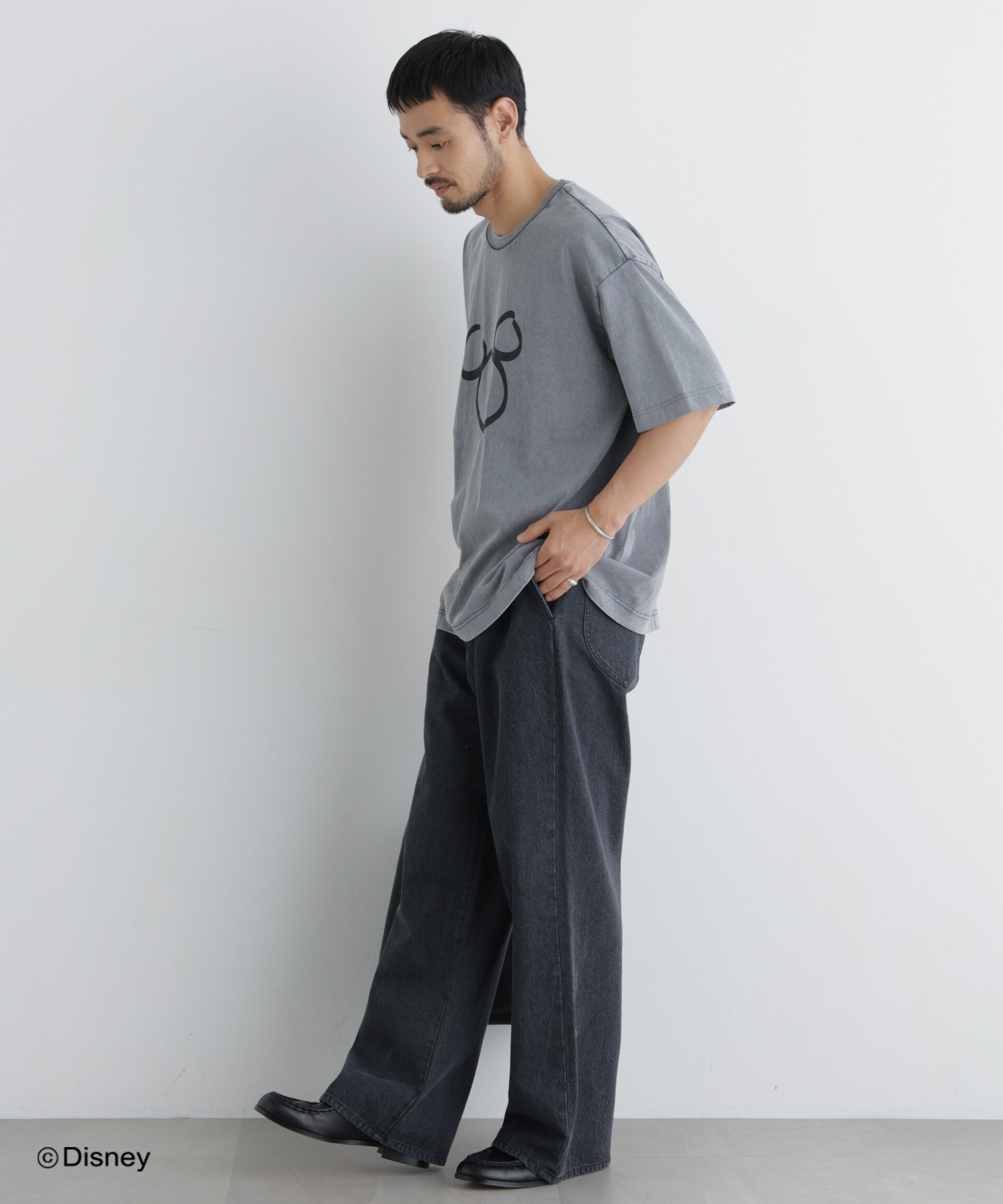 NANO universe「NANO&times;DISNEY ミッキーマウス フェードTシャツ」|Tシャツ・カットソー|