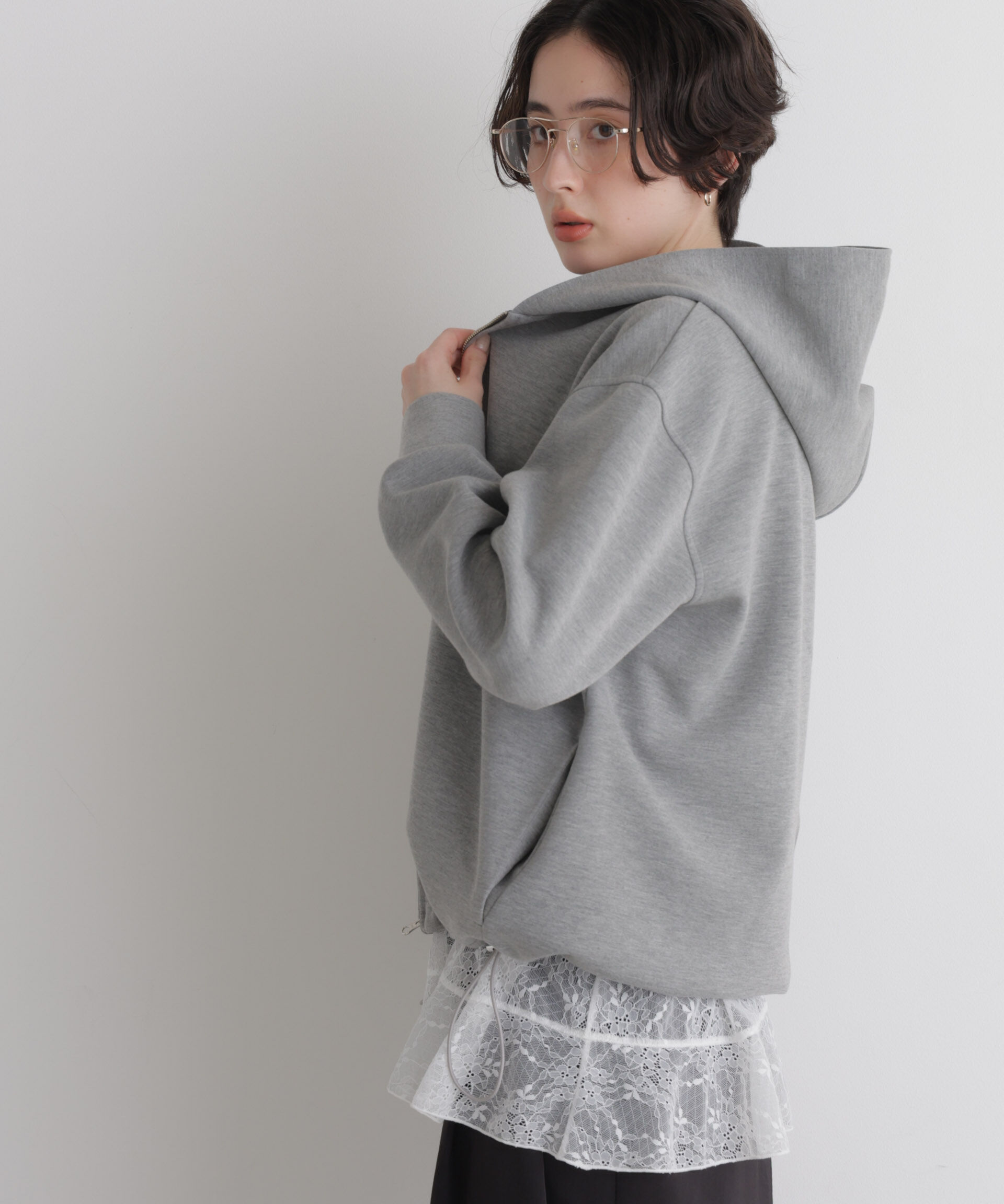 NANO universe「ダンボールドロストパーカー」|Tシャツ・カットソー|