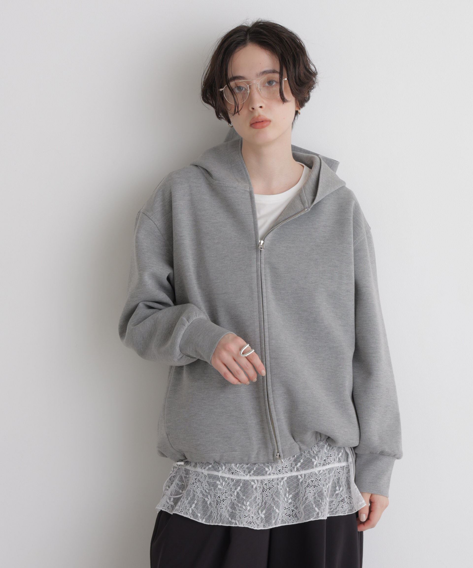 NANO universe「ダンボールドロストパーカー」|Tシャツ・カットソー|