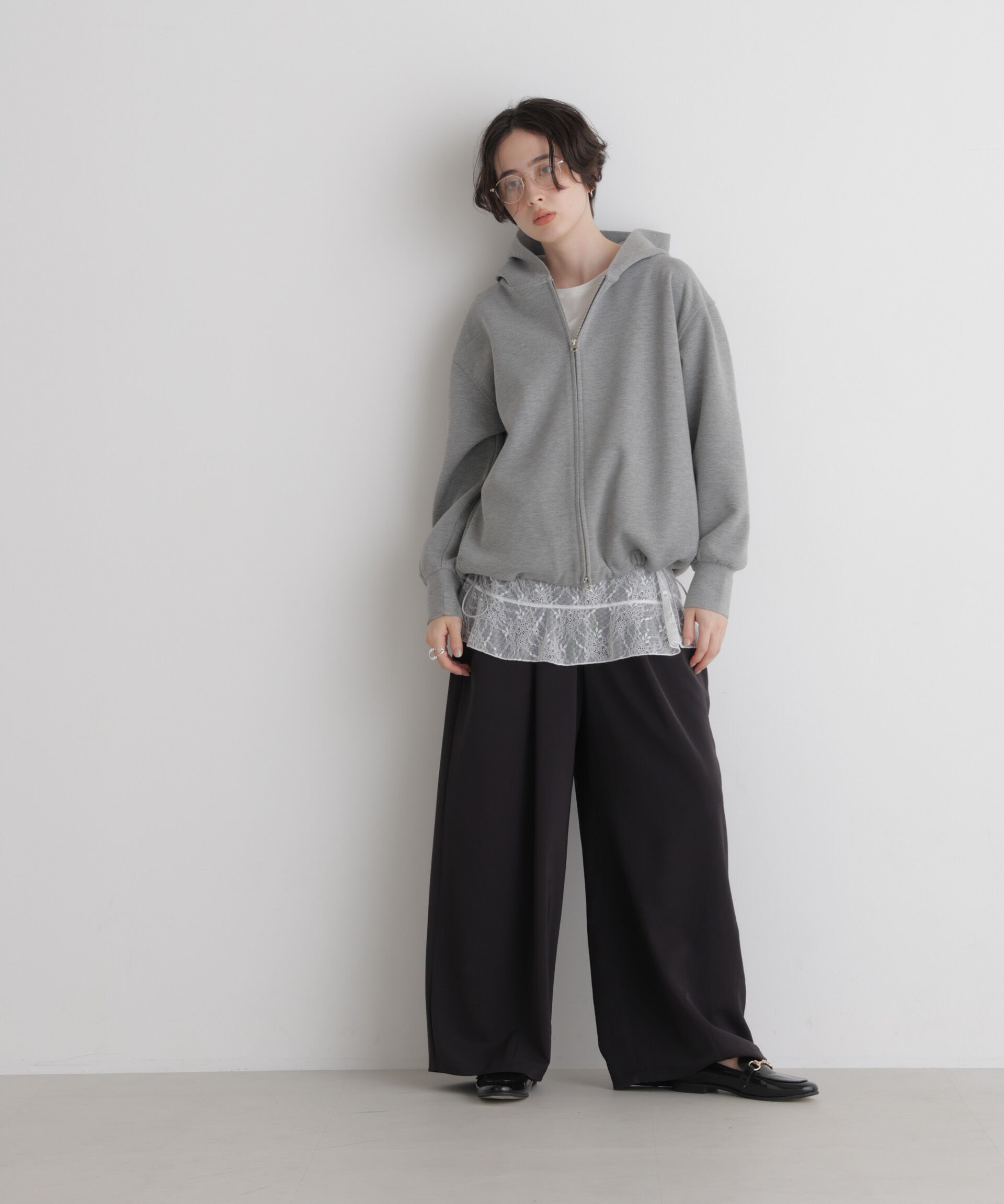 NANO universe「ダンボールドロストパーカー」|Tシャツ・カットソー|