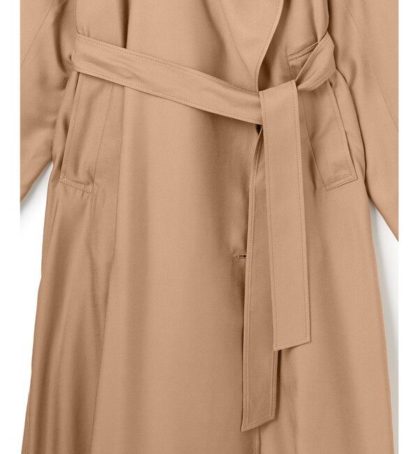 BEIGE,「COBURN / シルク混ロングステンカラーコート」|ステンカラーコート|