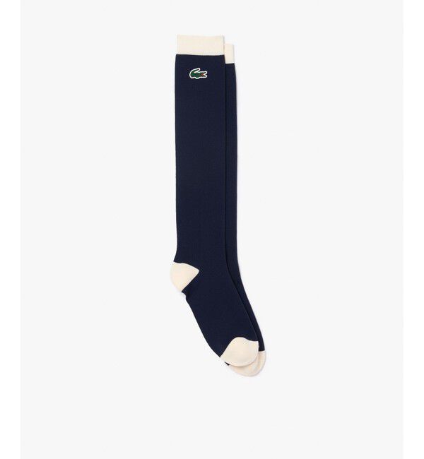 LACOSTE「バイカラーロングゴルフソックス」|ソックス|ネイビー