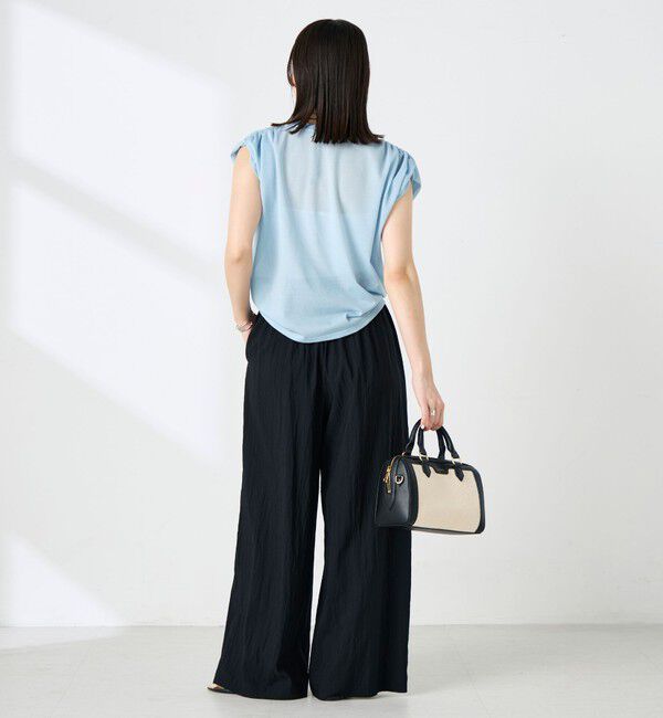 NOLLEY'S「ウォッシャブルシアードライコットンショルダーギャザープルオーバー」|Tシャツ・カットソー|