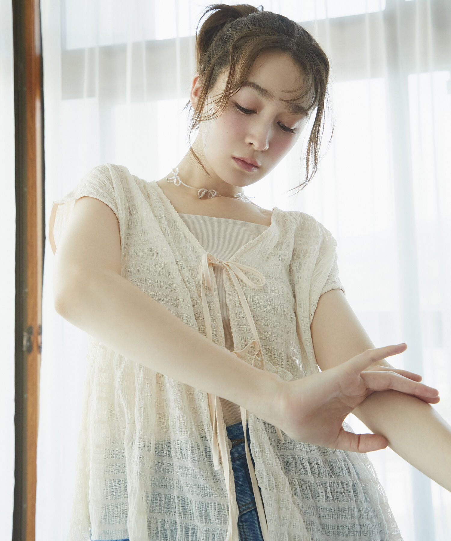 VIS「【SET】シャーリングカーデ&times;キャミアンサンブル【洗える】」|その他|