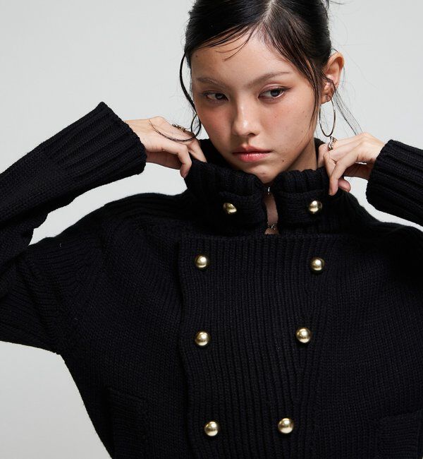  「【26AW LOOK掲載品番】ヘリテージWボタンニット」|ニット・セーター|
