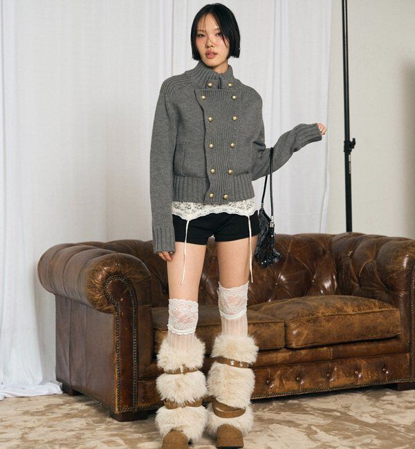  「【26AW LOOK掲載品番】ヘリテージWボタンニット」|ニット・セーター|