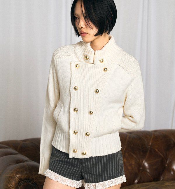  「【26AW LOOK掲載品番】ヘリテージWボタンニット」|ニット・セーター|