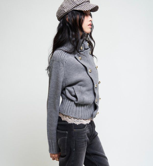  「【26AW LOOK掲載品番】ヘリテージWボタンニット」|ニット・セーター|