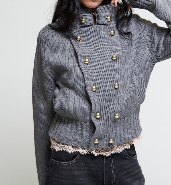  「【26AW LOOK掲載品番】ヘリテージWボタンニット」|ニット・セーター|