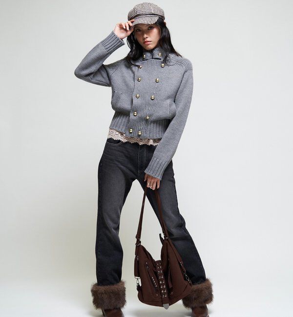  「【26AW LOOK掲載品番】ヘリテージWボタンニット」|ニット・セーター|