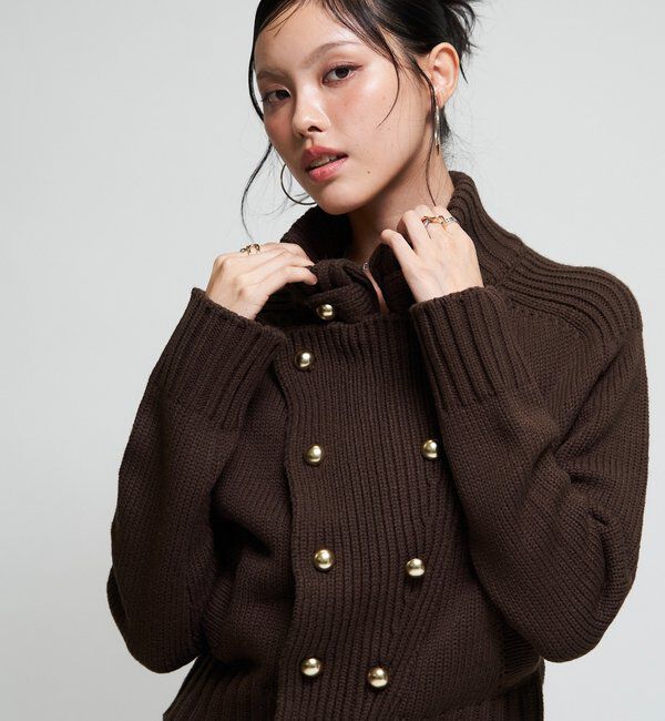  「【26AW LOOK掲載品番】ヘリテージWボタンニット」|ニット・セーター|