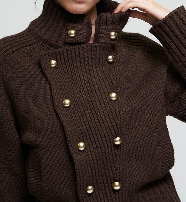  「【26AW LOOK掲載品番】ヘリテージWボタンニット」|ニット・セーター|