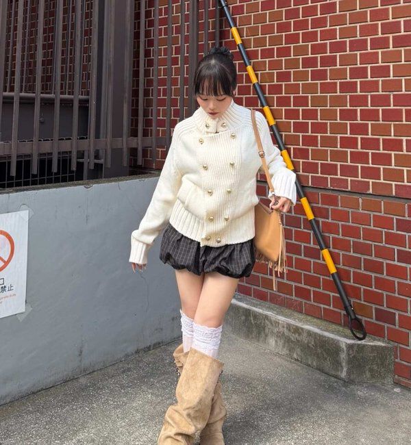  「【26AW LOOK掲載品番】ヘリテージWボタンニット」|ニット・セーター|
