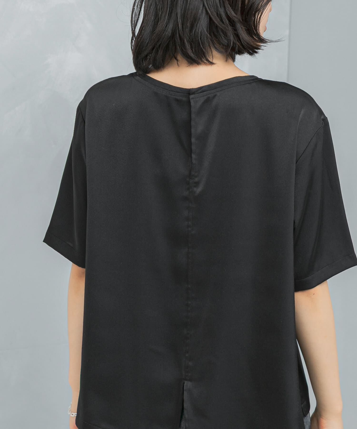 URBAN RESEARCH ROSSO「UVカットサテンブラウス」|Tシャツ・カットソー|