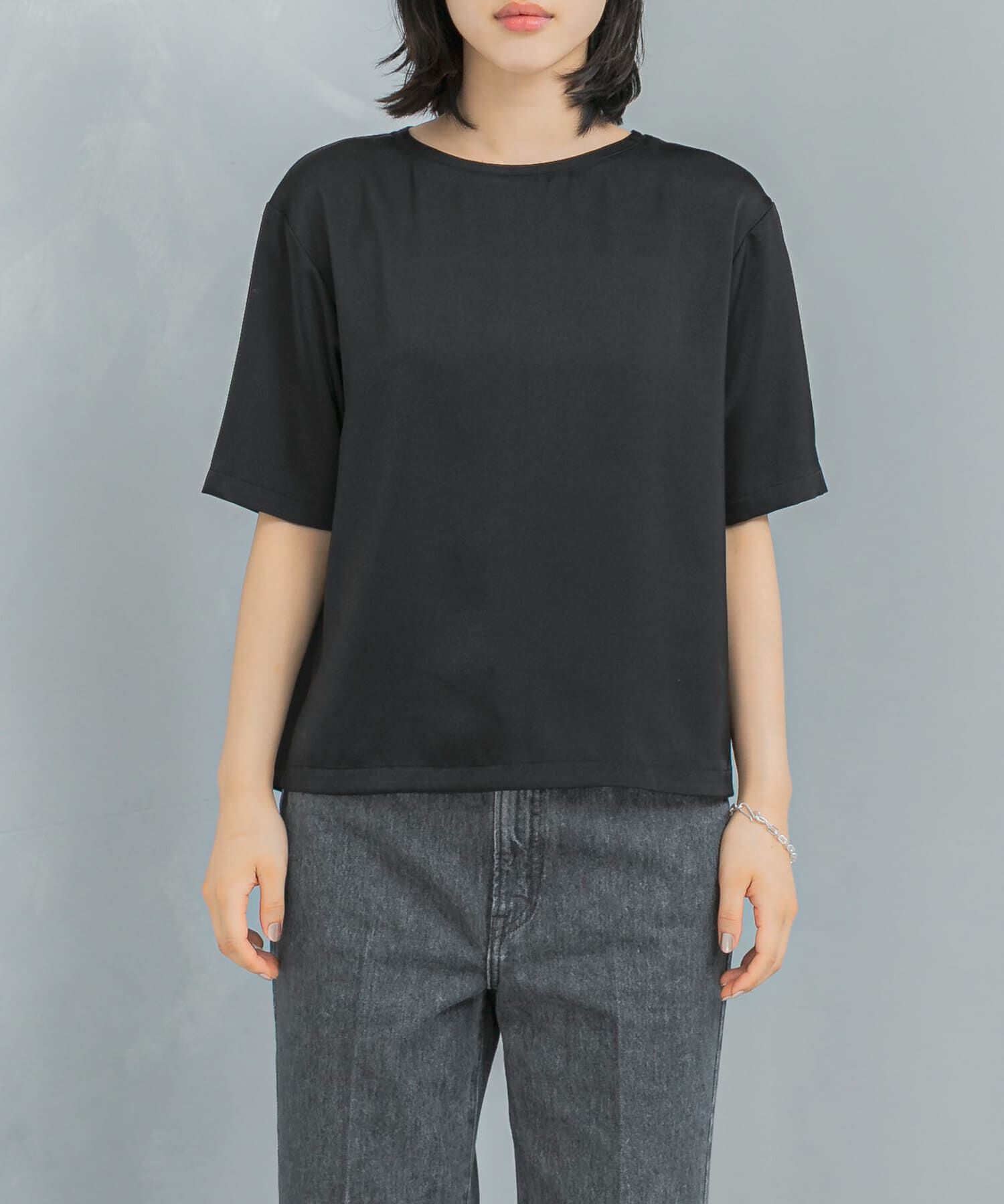 URBAN RESEARCH ROSSO「UVカットサテンブラウス」|Tシャツ・カットソー|
