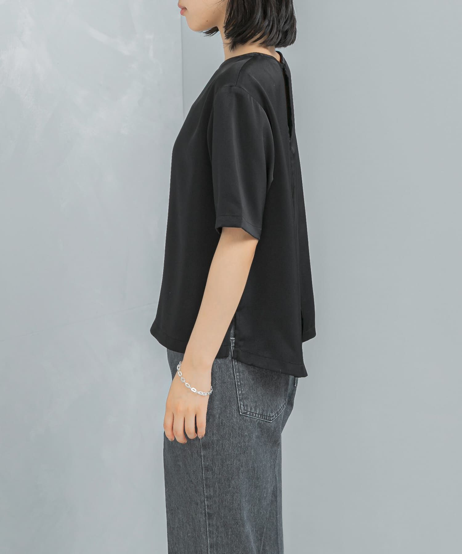 URBAN RESEARCH ROSSO「UVカットサテンブラウス」|Tシャツ・カットソー|