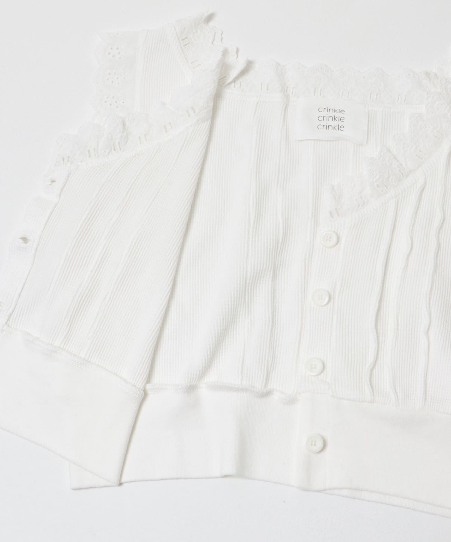 URBAN RESEARCH「crinkle crinkle crinkle　WAFFLE FRILL VEST」|ベスト・ジレ|